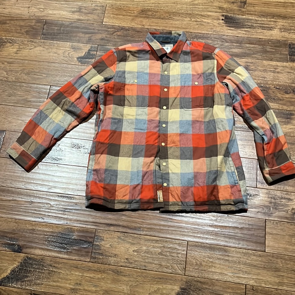LL Bean Men's XL Tall Fleece-Lined Flannel Shirt, Snap Front, Slightly Fitted